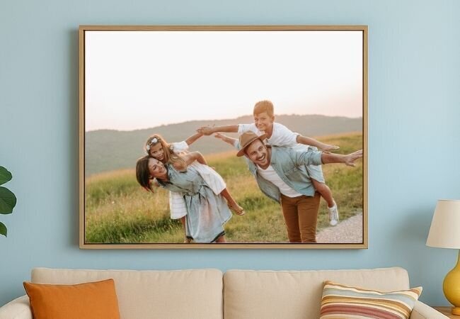 Mom and dad taking a walk with their kids piggy back on a Saturday morning