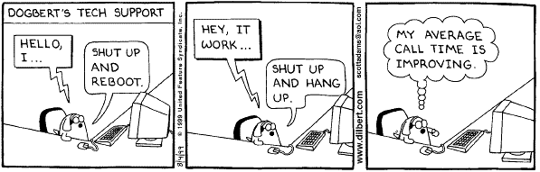 Dilbert | Call Time Metric.