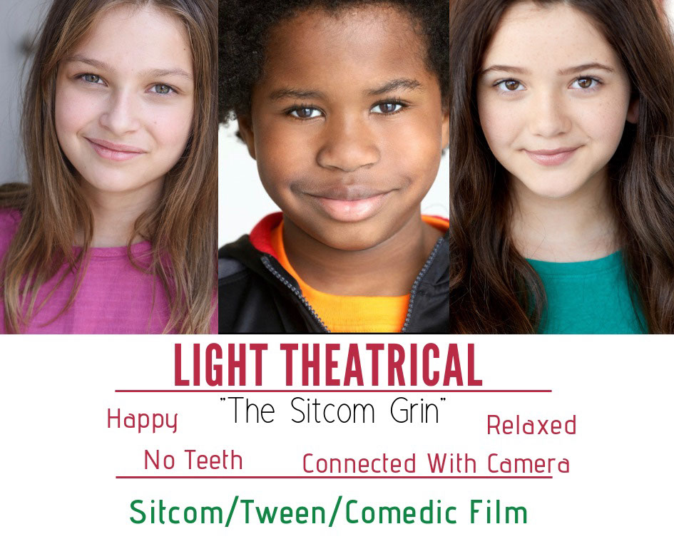 Light theatrical headshot examples for young performers