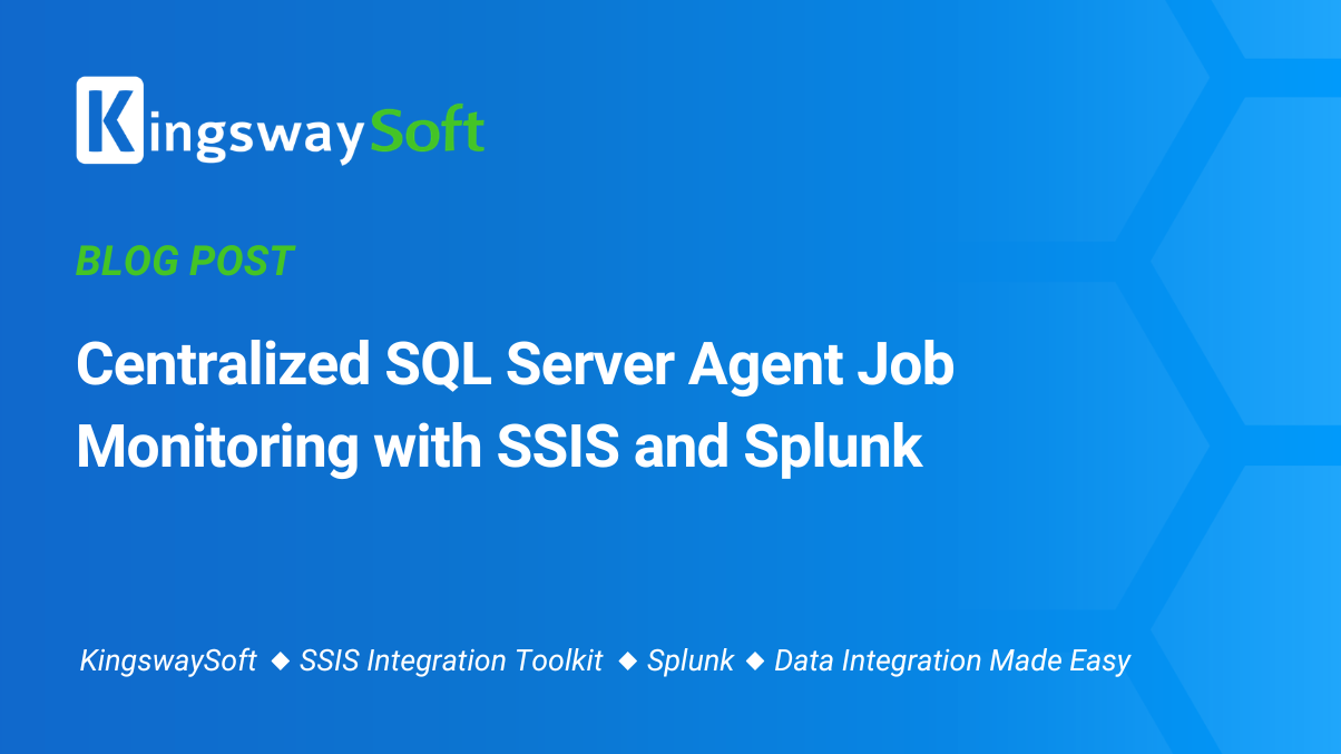 Centralized SQL Server Agent Job Monitoring with SSIS and Splunk